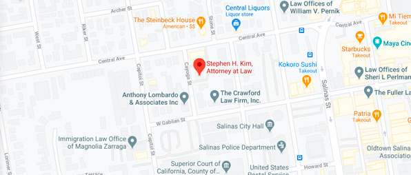 Map Location - Stephen H. Kim, Attorney at Law